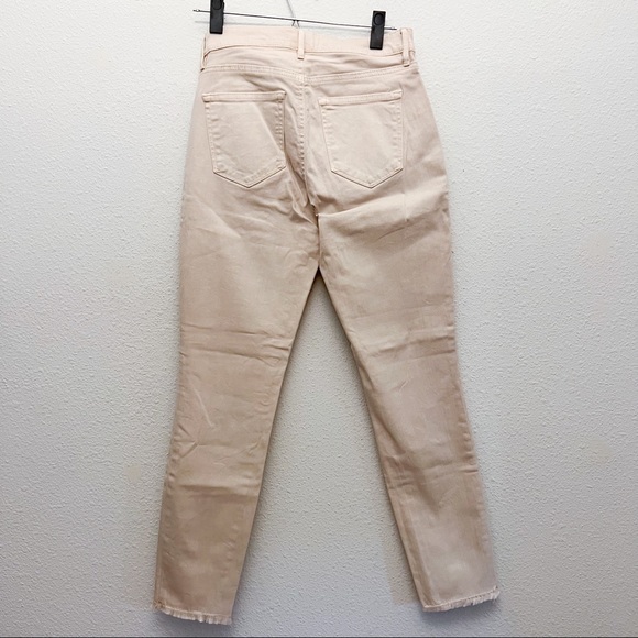 Ann Taylor LOFT Cream Raw Hem High Rise Skinny Utility Pant Size 2 - Picture 9 of 16